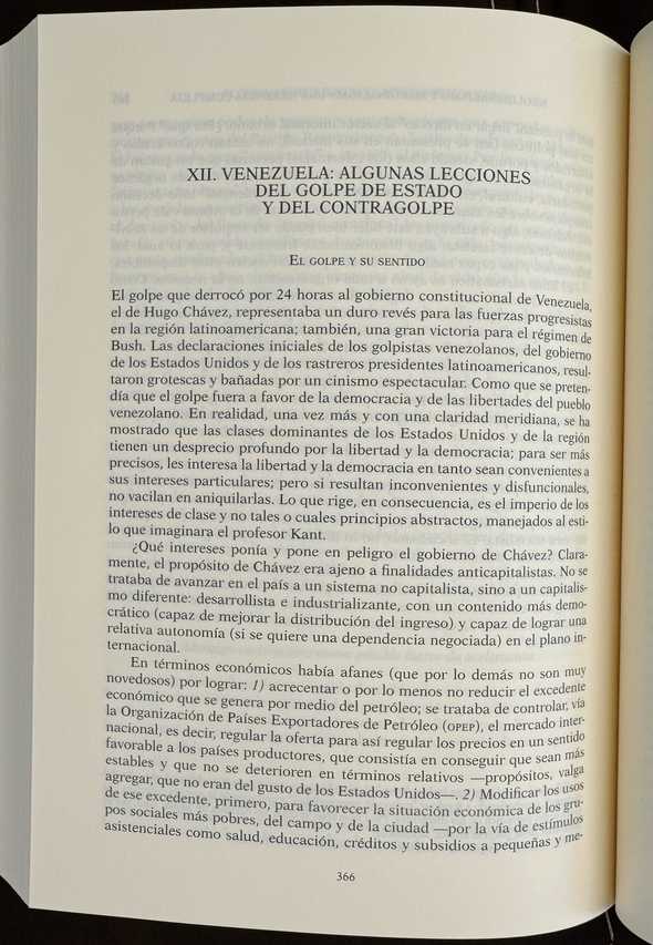 El golpe de estado de E.E.U.U. contra Venezuela.